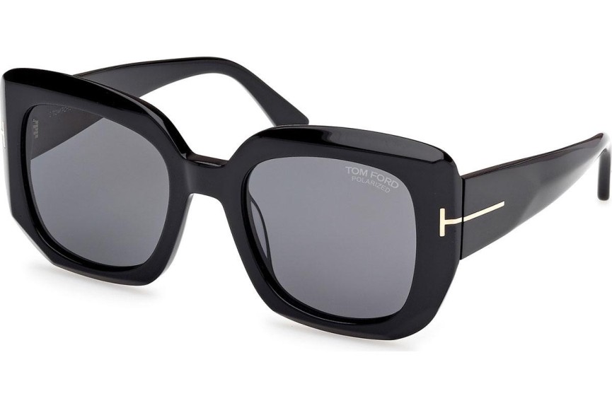 Napszemüvegek Tom Ford Carla-02 FT1220 01D Polarized Cat Eye Fekete