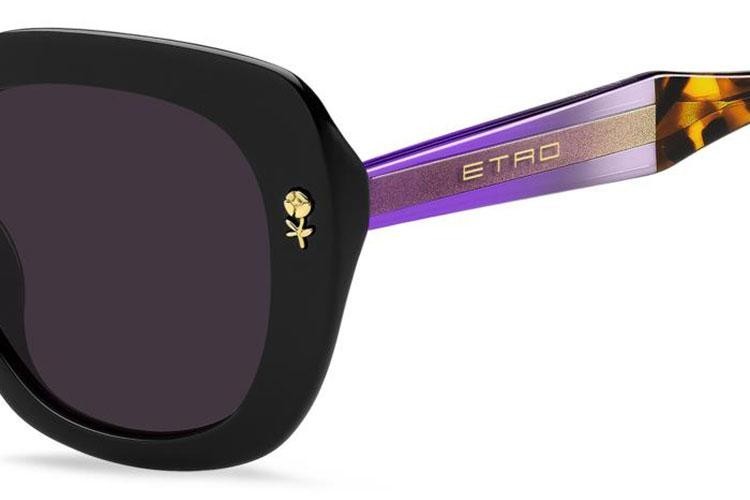 Napszemüvegek Etro ETRO0091/F/S 807/UR Cat Eye Fekete