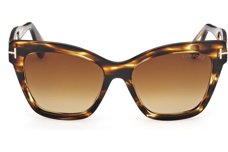 Napszemüvegek Tom Ford Elvira FT1217 55F Cat Eye Havana