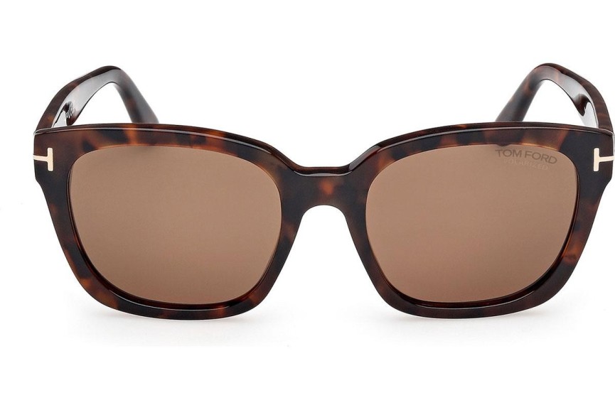 Napszemüvegek Tom Ford Haylay FT1216 52H Polarized Szogletes Havana