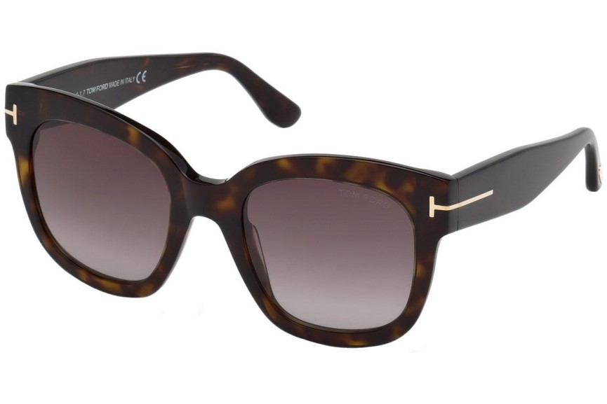 Napszemüvegek Tom Ford Beatrix FT0613 52T Szogletes Havana