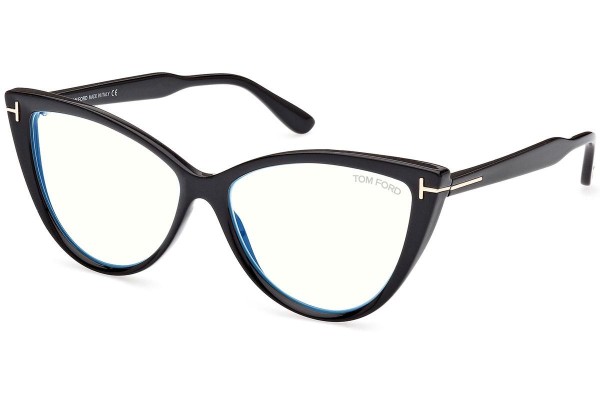 Tom Ford FT5843-B 001 ONE SIZE (56) Fekete Férfi Dioptriás szemüvegek