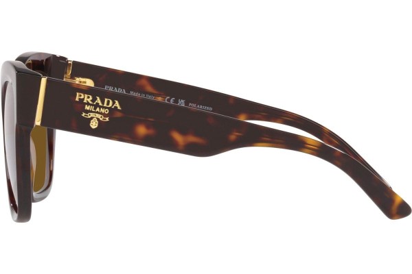 Napszemüvegek Prada PR17ZS 2AU5Y1 Polarized Szogletes Havana