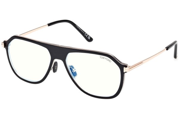 Tom Ford FT5943-B 003 ONE SIZE (56) Fekete Unisex Dioptriás szemüvegek