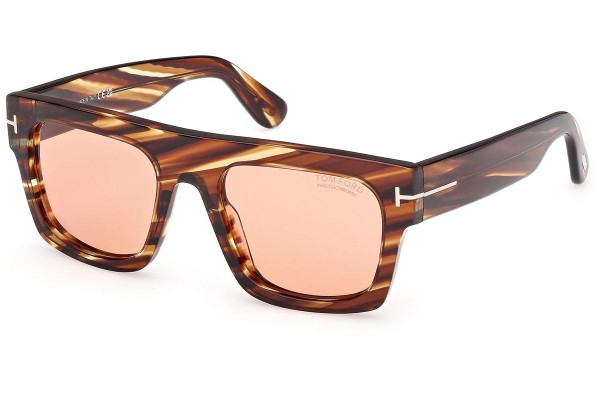 Napszemüvegek Tom Ford Fausto FT0711 53E Flat Top Havana