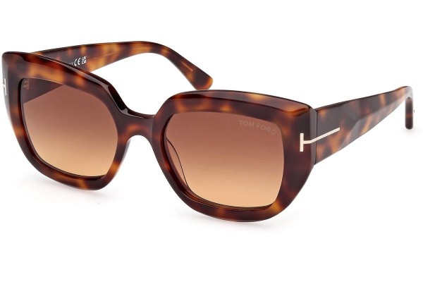 Napszemüvegek Tom Ford Saltzman FT1192 53F Cat Eye Havana