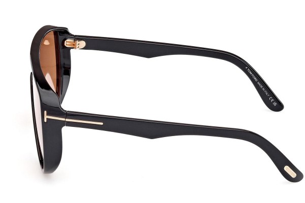 Napszemüvegek Tom Ford Achilles FT1182 01E Single Lens | Shield Fekete