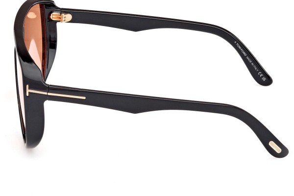 Napszemüvegek Tom Ford Achilles FT1182 05E Single Lens | Shield Fekete