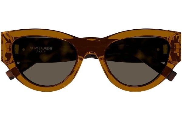 Napszemüvegek Saint Laurent SLM94 011 Cat Eye Barna