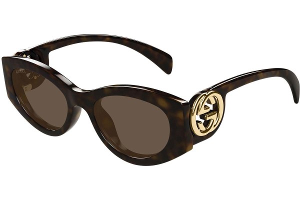 Napszemüvegek Gucci GG1691S 002 Ovális Havana