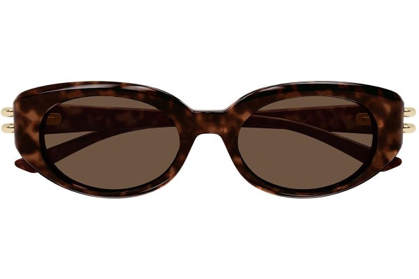 Napszemüvegek Alexander McQueen AM0469S 002 Ovális Havana