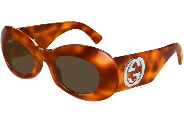 Napszemüvegek Gucci GG1696S 002 Ovális Havana