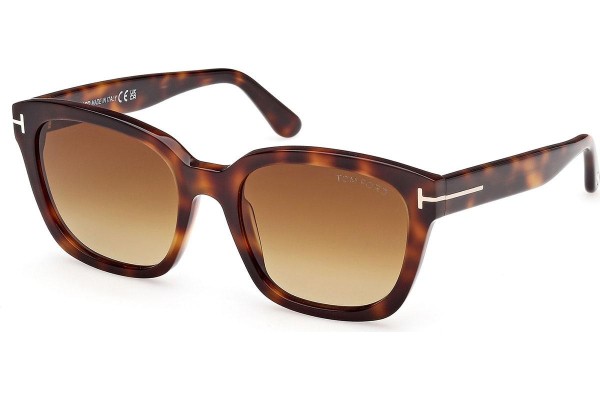 Napszemüvegek Tom Ford Haylay FT1216 53F Szogletes Havana