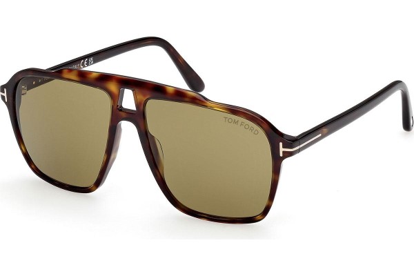 Napszemüvegek Tom Ford Autari FT1209 52N Szogletes Havana