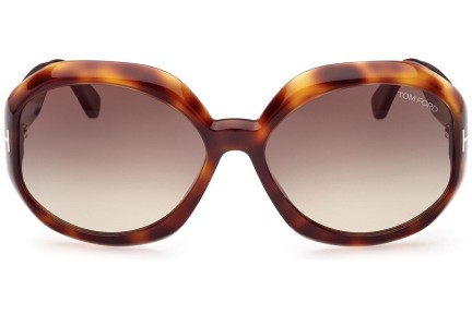 Napszemüvegek Tom Ford FT1011 52B Kerek Havana