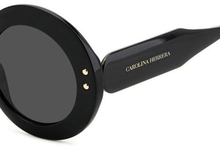 Napszemüvegek Carolina Herrera HER0081/S 807/IR Kerek Fekete