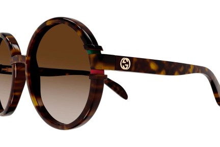 Napszemüvegek Gucci GG1067S 002 Kerek Havana