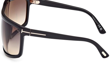 Napszemüvegek Tom Ford Clint 2 FT1066 01B Flat Top Fekete