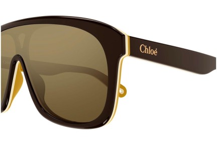 Napszemüvegek Chloe CH0212S 001 Single Lens | Shield Barna