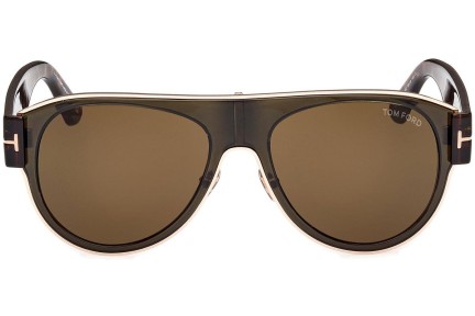 Napszemüvegek Tom Ford Lyle-02 FT1074 51J Pilota Barna