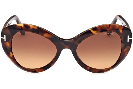 Napszemüvegek Tom Ford Guinevere FT1084 52F Cat Eye Havana