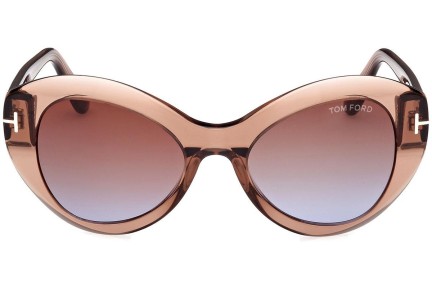 Napszemüvegek Tom Ford Guinevere FT1084 48F Cat Eye Barna