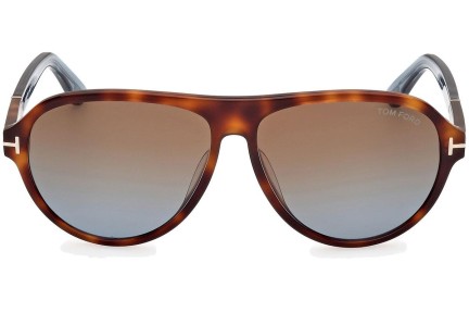 Napszemüvegek Tom Ford Quincy FT1080 53F Pilota Havana