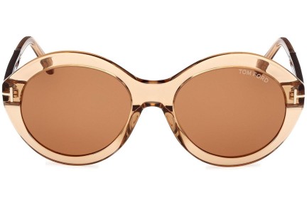 Napszemüvegek Tom Ford Seraphina FT1088 45E Kerek Barna