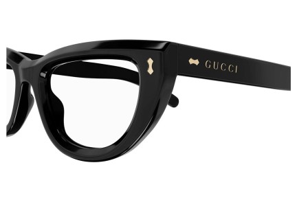 szemüvegeinket Gucci GG1521O 001 Cat Eye Fekete