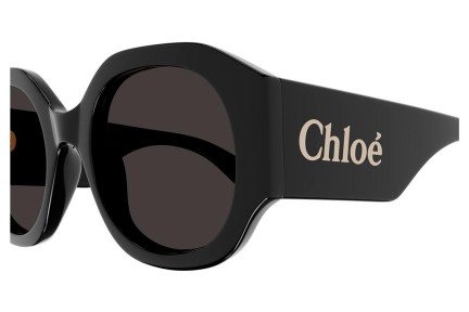 Napszemüvegek Chloe CH0234S 001 Kerek Fekete