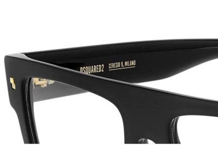 szemüvegeinket Dsquared2 D20147 807 Flat Top Fekete