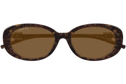 Napszemüvegek Gucci GG1684SA 004 Ovális Havana