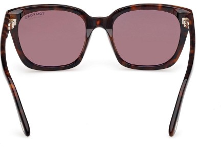 Napszemüvegek Tom Ford Haylay FT1216 52H Polarized Szogletes Havana