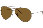 Napszemüvegek Ray-Ban Aviator Reverse RBR0101S 004/83 Polarized Pilota Ezüst